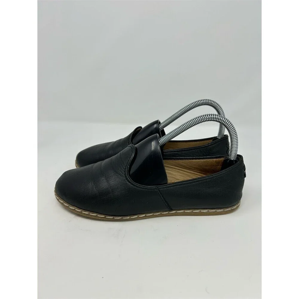 Charix Womens Loafer Flats Black Slip On Round Toe Minimalist Size 37 (US 7)